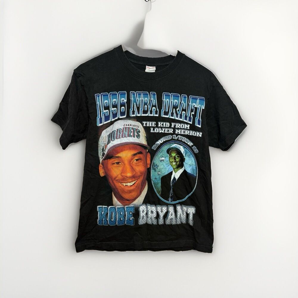 Kobe Bryant 1996 NBA Draft T Shirt Mens M Black Lower Merion Hornets